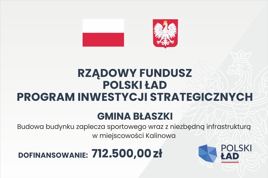 Tablica informacyjna Programu Polski Ład